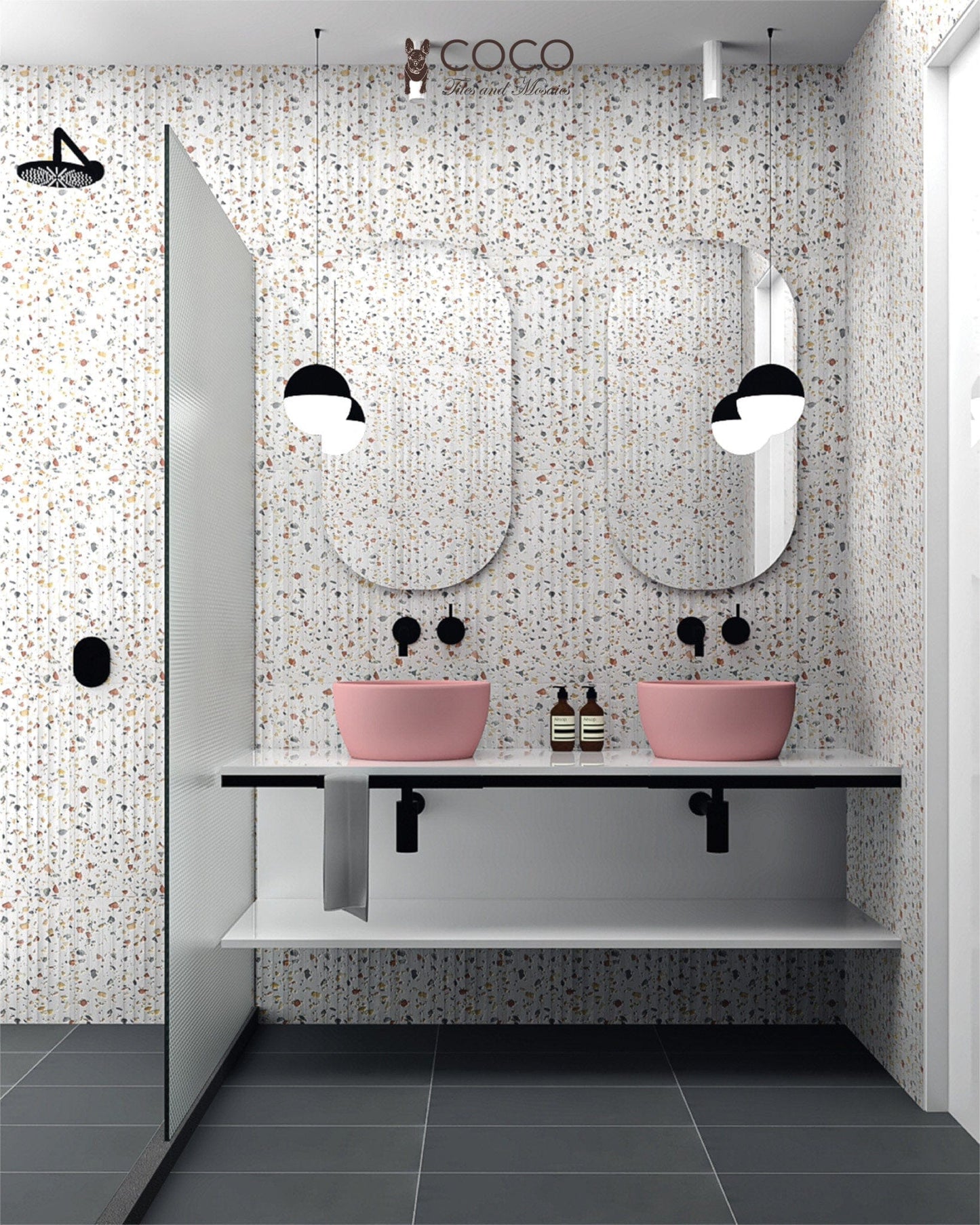 Artist's Palette Series - Space Grey Satin 300x600mm Ceramic Tile