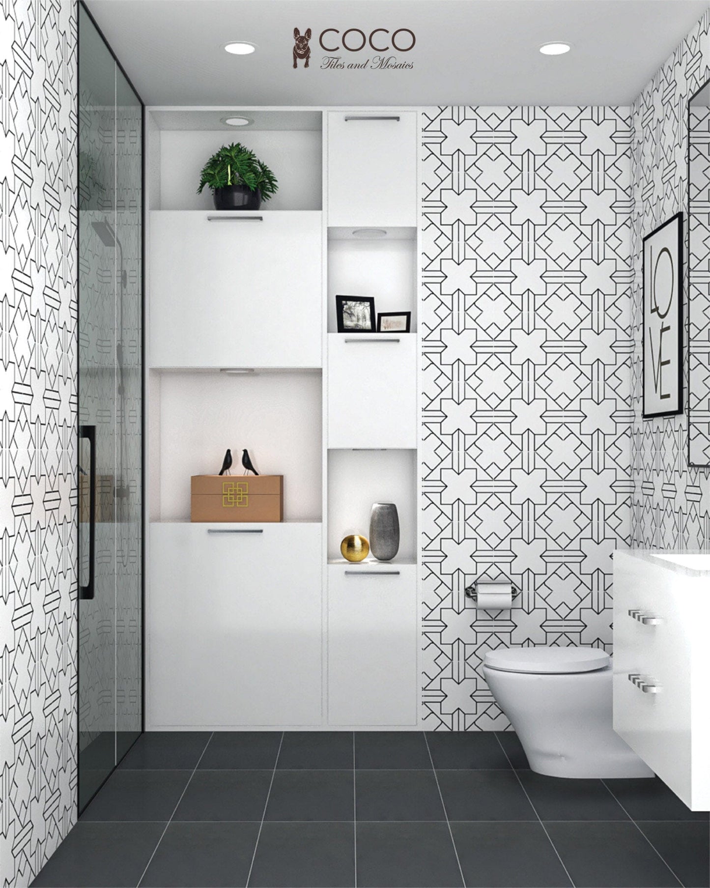 Artist's Palette Series - Space Grey Satin 300x600mm Ceramic Tile