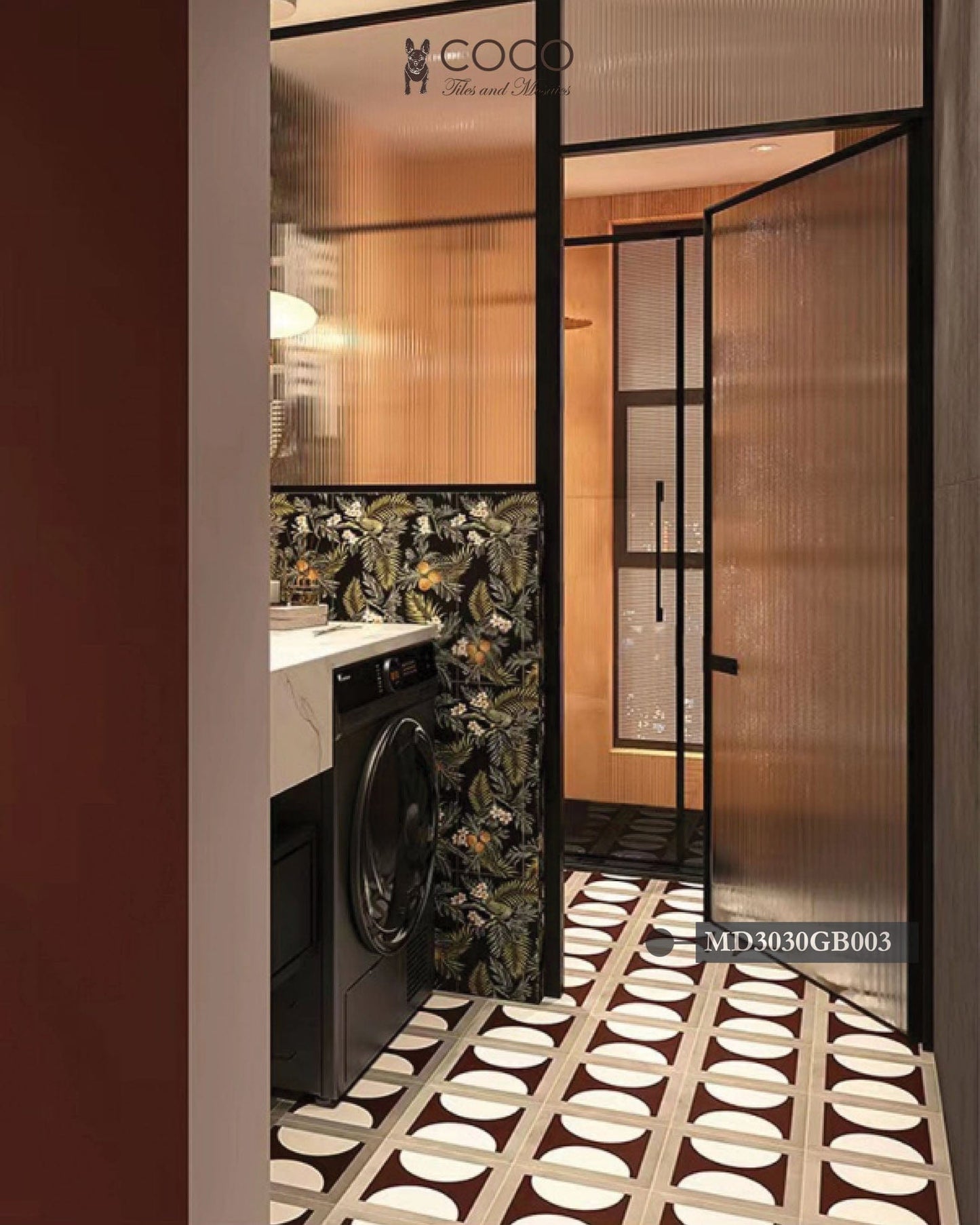 Geometry Bohemian Series - Cosmic Duality Satin 300x300mm Ceramic Tile