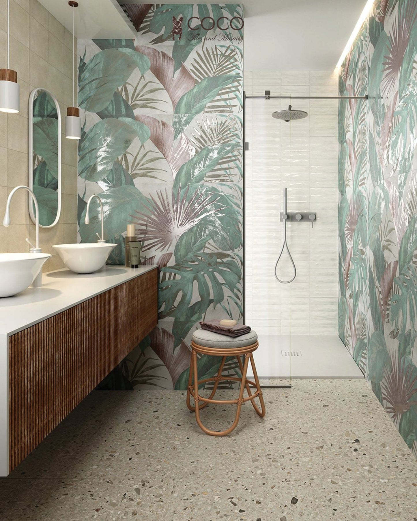 Wonderland Series - Wild Foliage Satin 500x1200mm Ceramic Tile