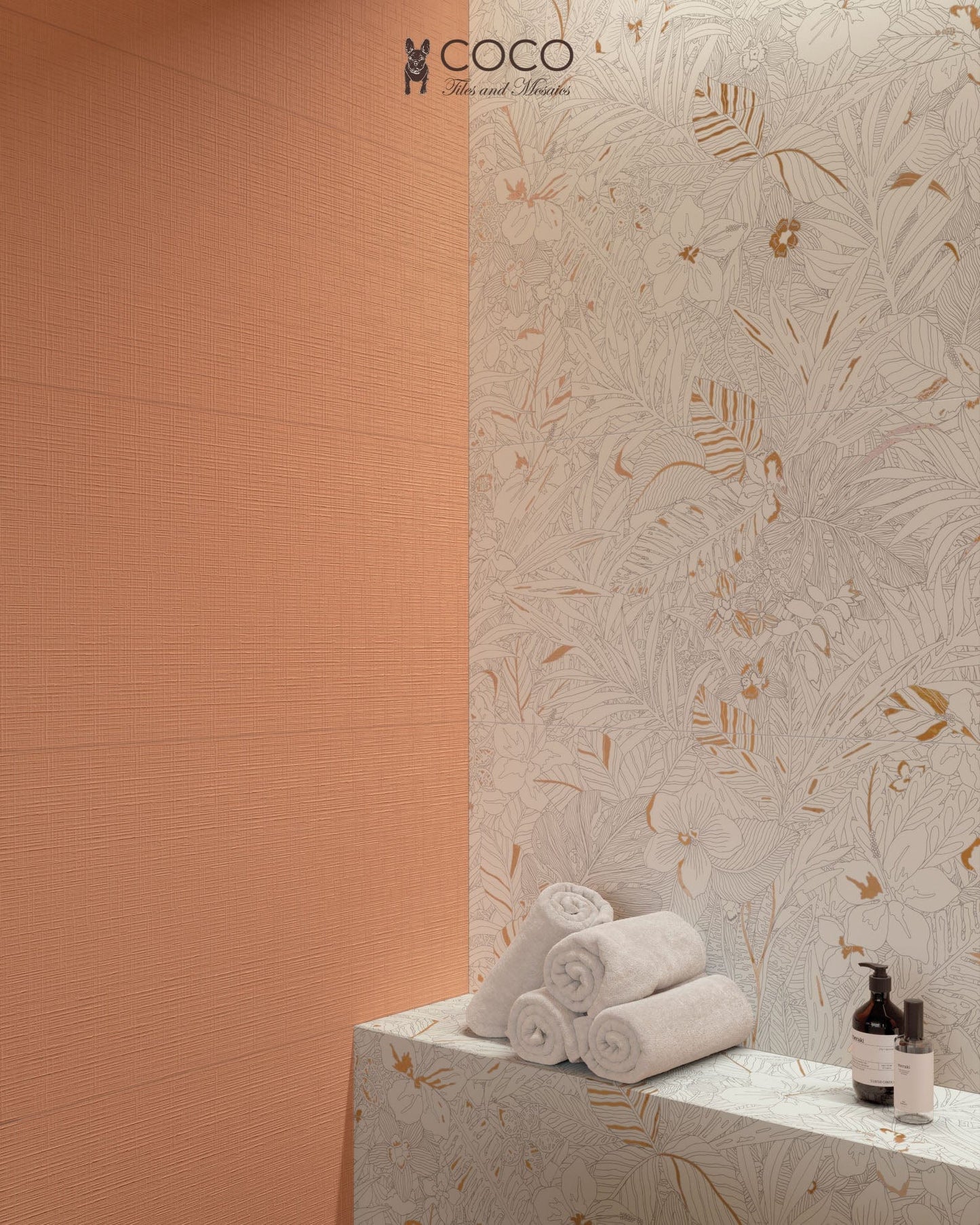 Wonderland Series - Coral Jungle Satin 500x1200mm Ceramic Tile