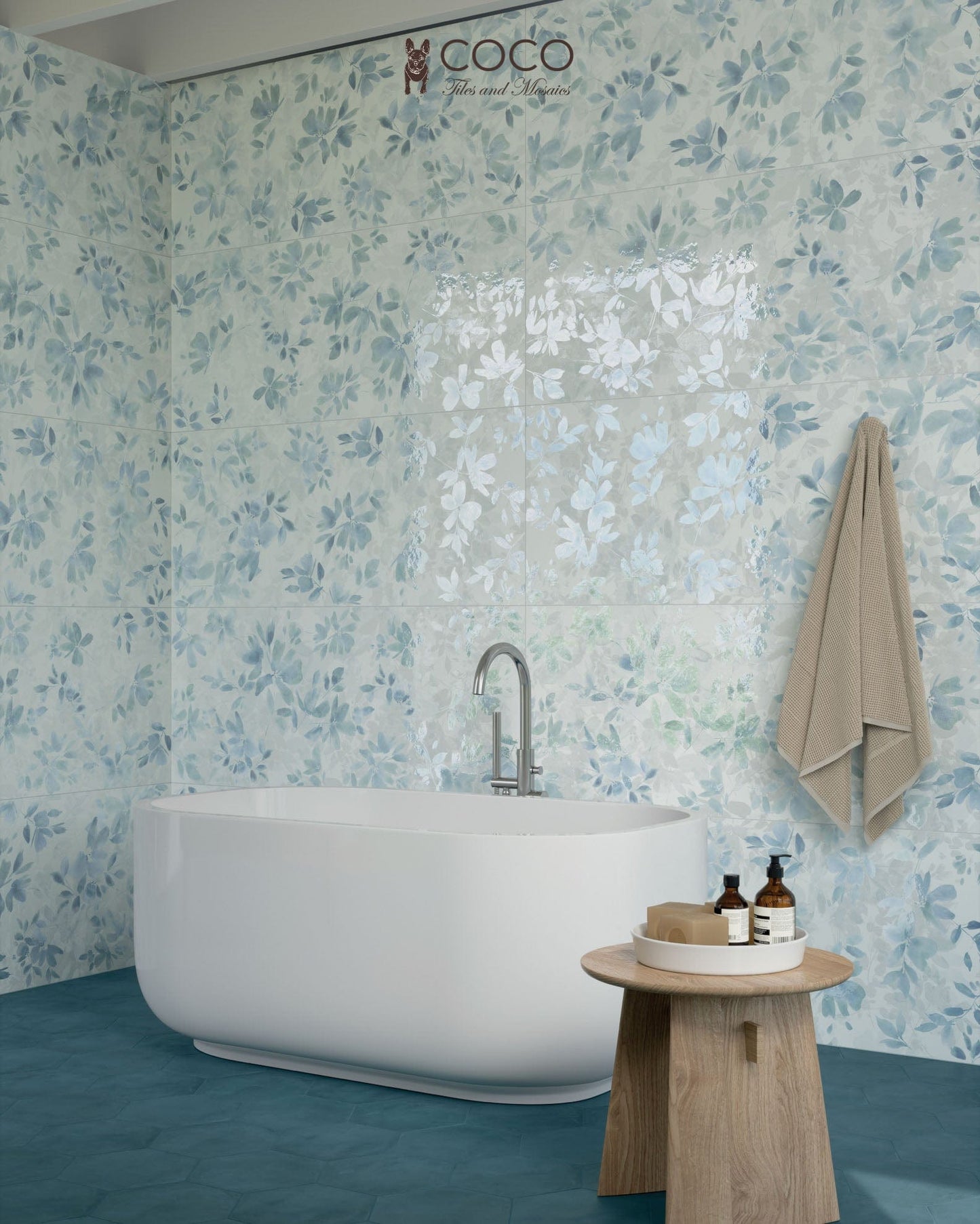 Wonderland Series - Floral Clouds Satin 500x1200mm Ceramic Tile