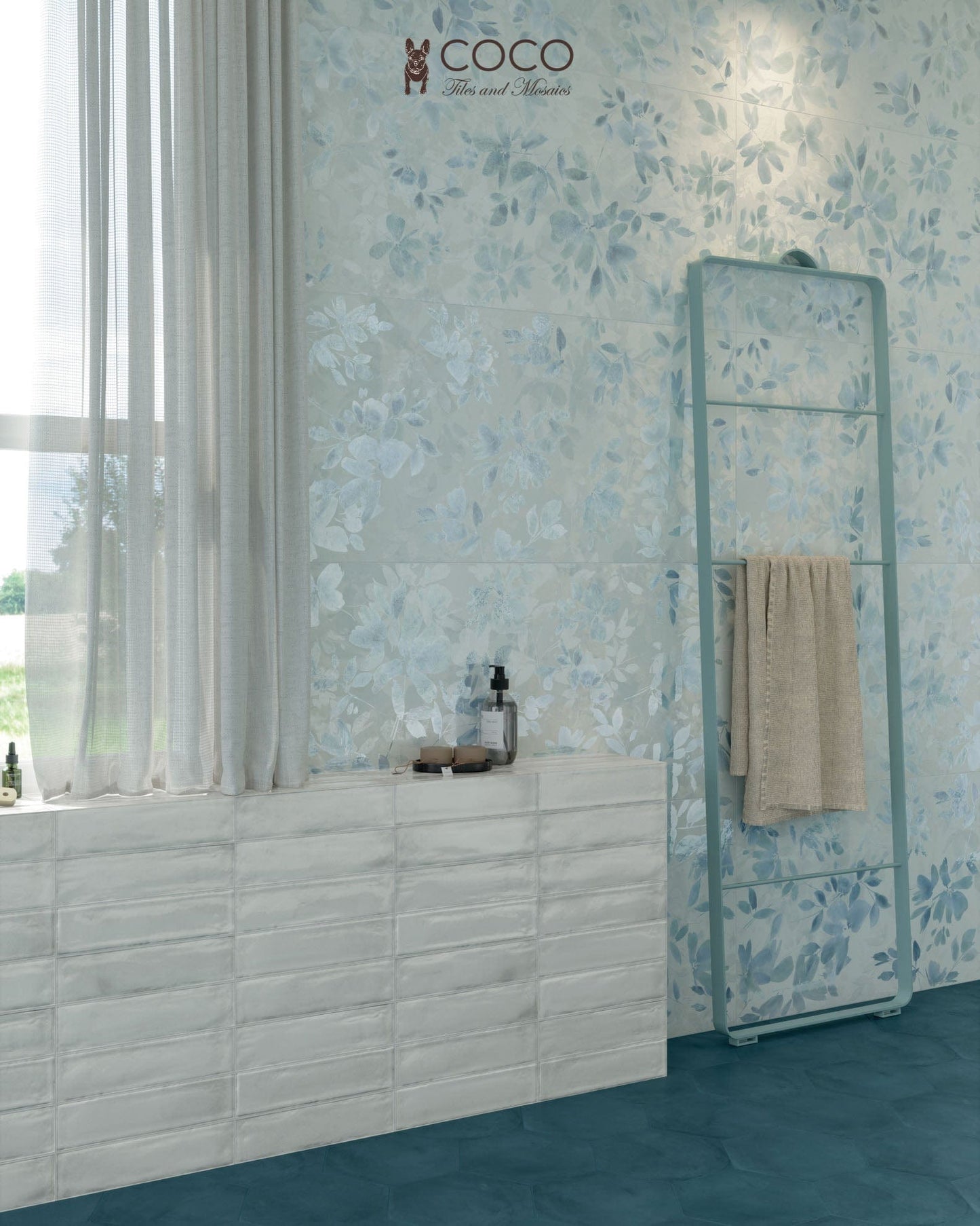 Wonderland Series - Floral Clouds Satin 500x1200mm Ceramic Tile