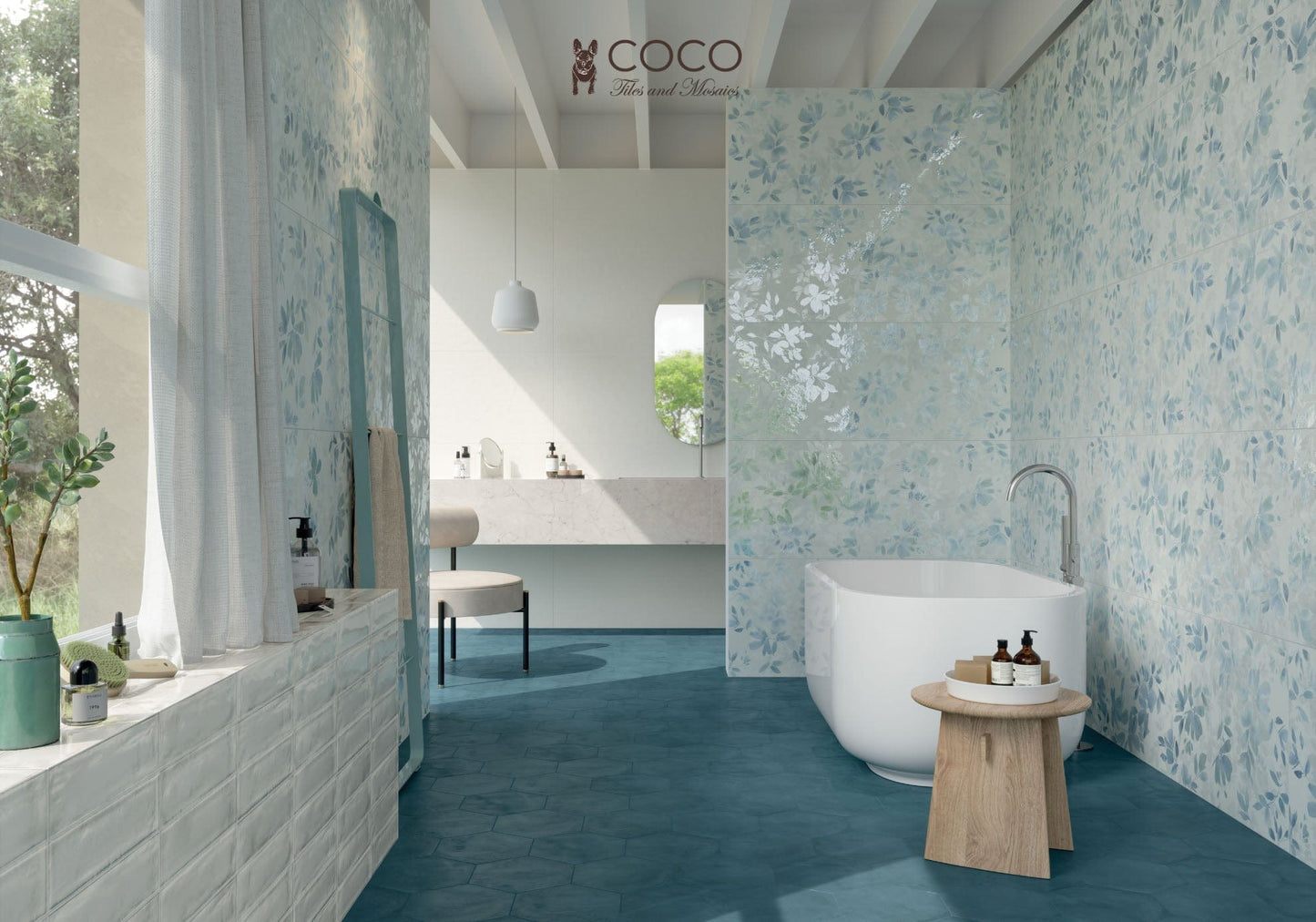 Wonderland Series - Floral Clouds Satin 500x1200mm Ceramic Tile