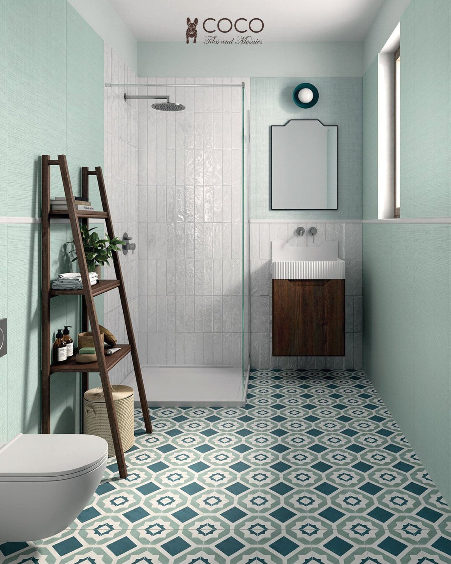 Babylon Series - Azure Embossed Matte 500x1200mm Ceramic Tile