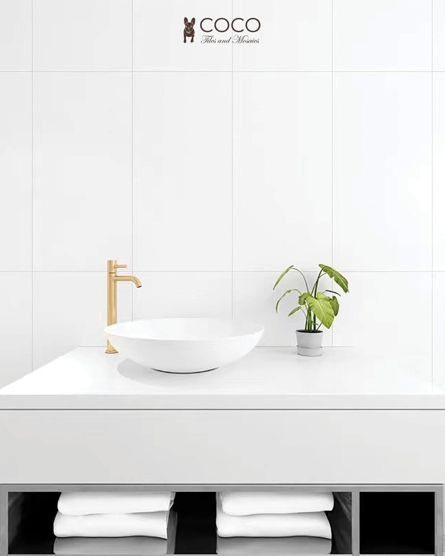 Artist's Palette Series - White Satin 300x600mm Porcelain Tile