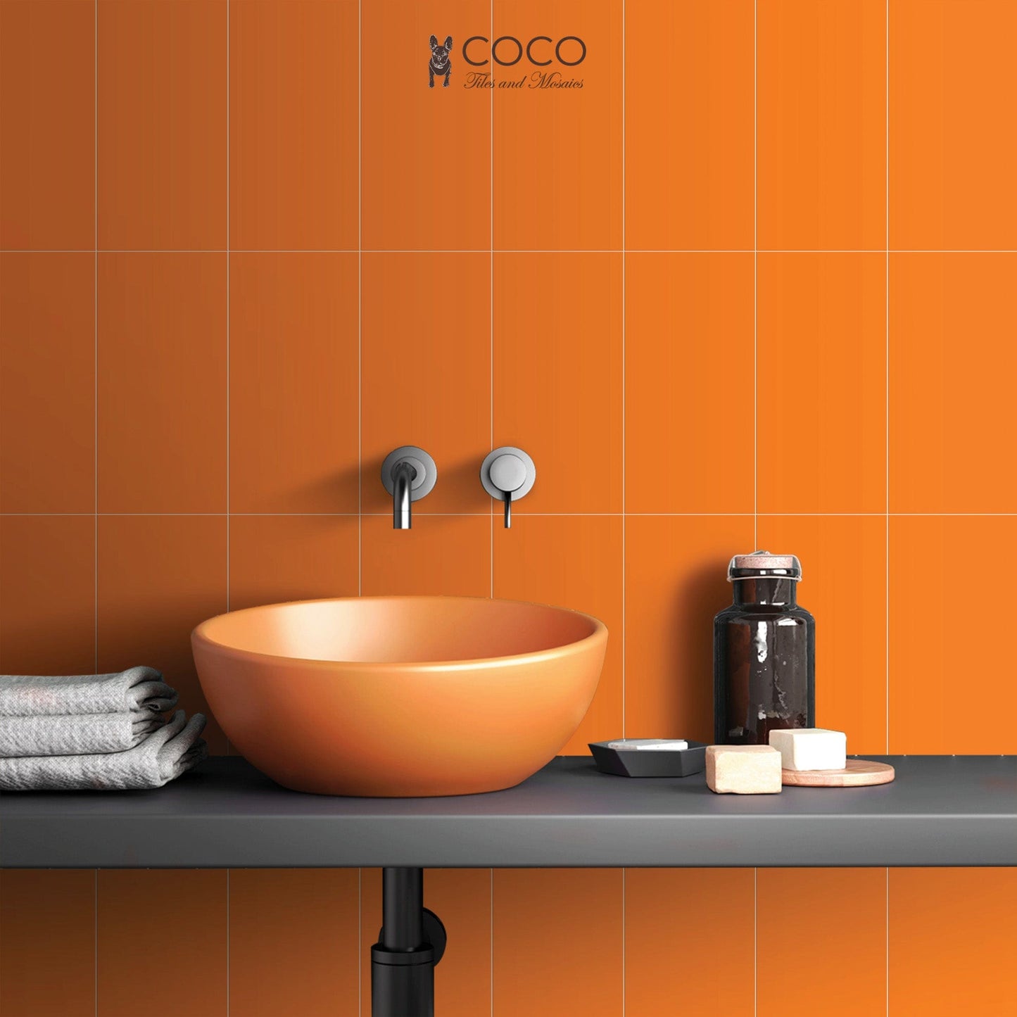 Artist’s Palette Series - Orange Peel Satin 300x600mm Ceramic Tile