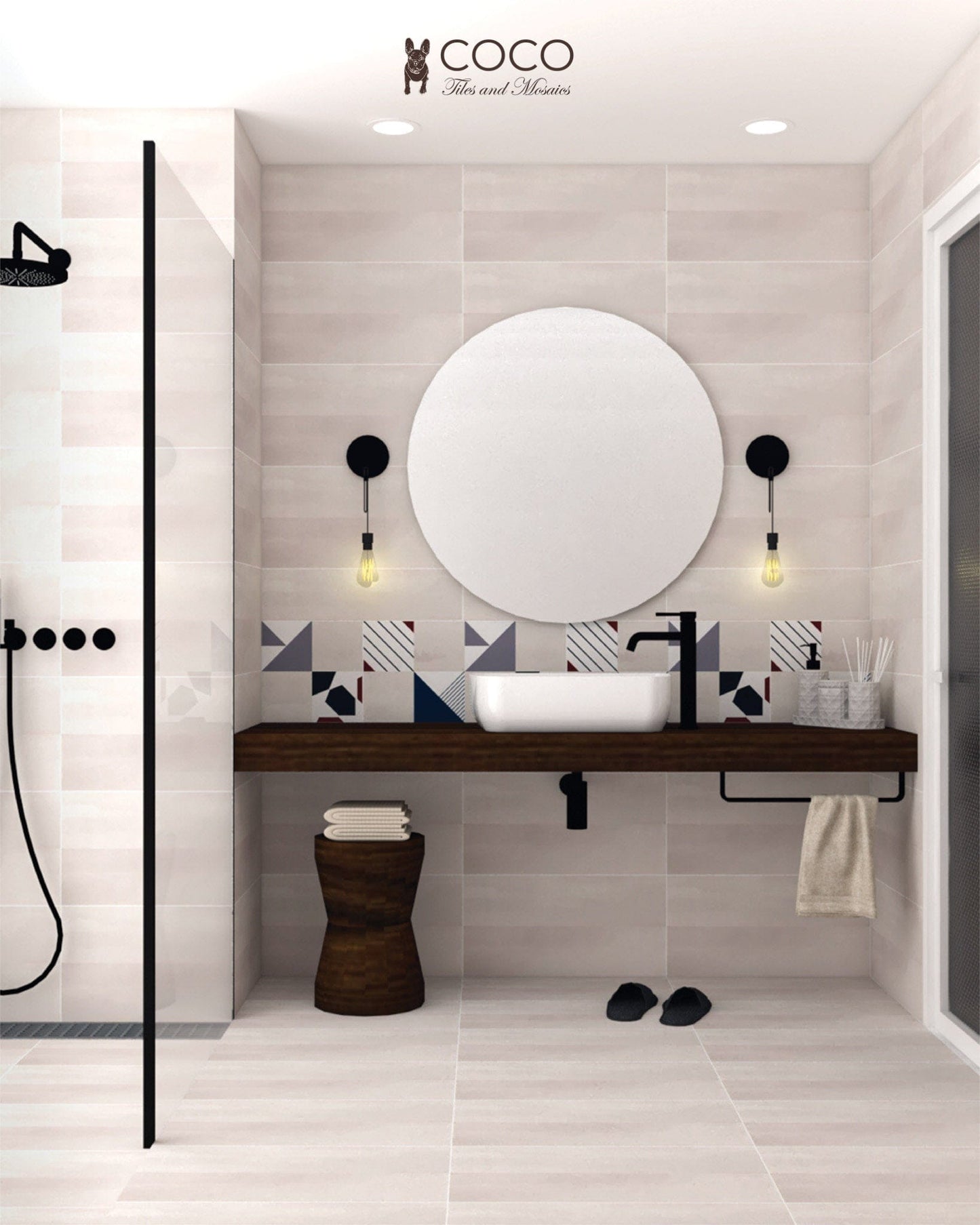 Landscape Series - Firenza The Merging Smoke Satin 300x600mm Ceramic Tile