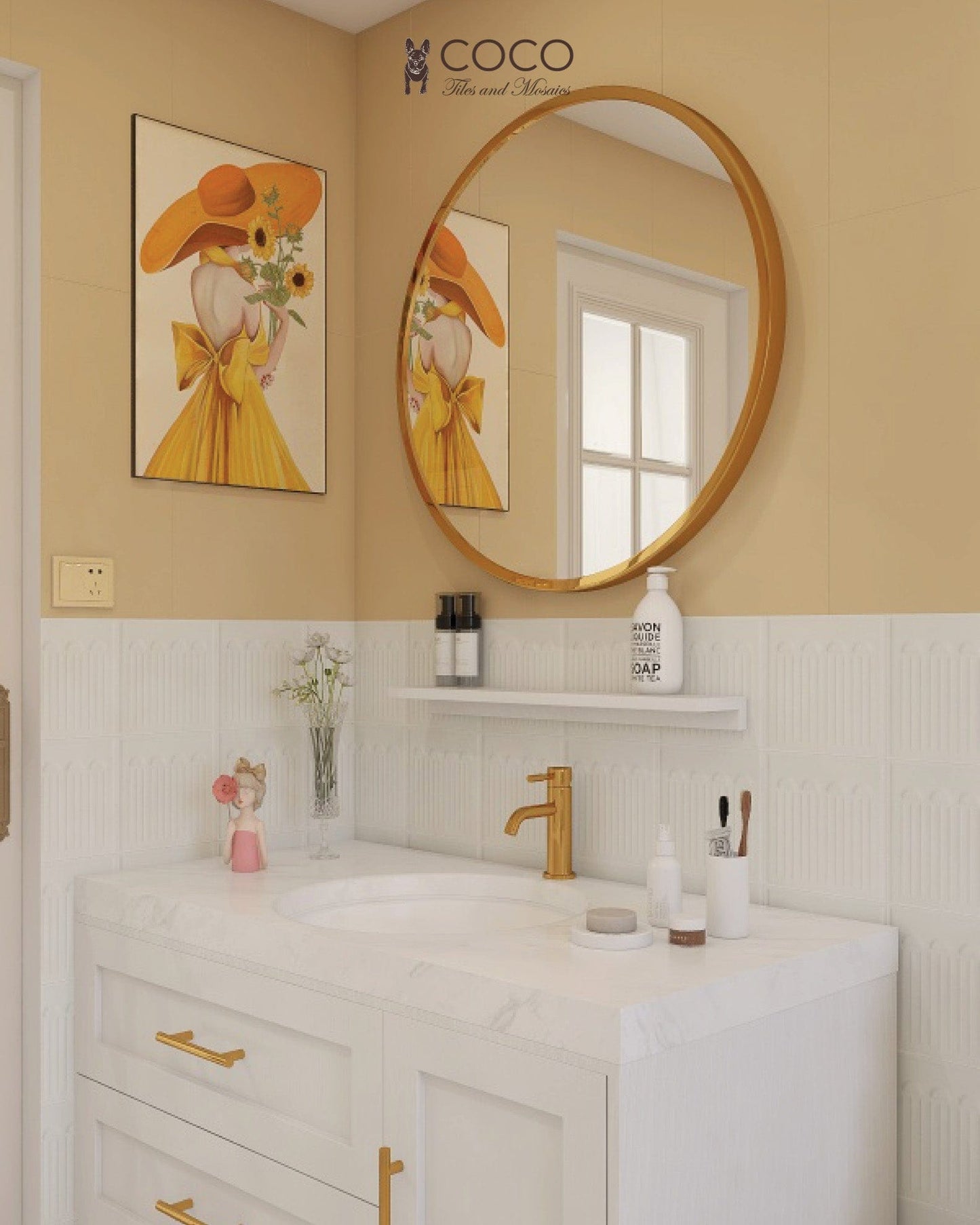 Earth Tone Colour Palette Series - Apricot Satin 300x600mm Ceramic Tile