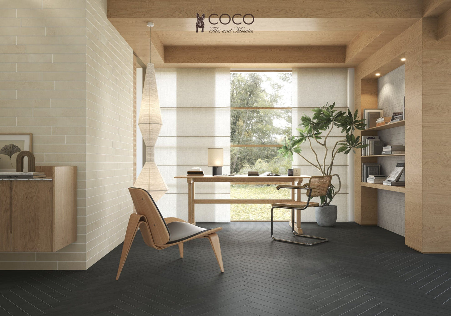 Driftboard Shore Series - Midnight Wave Matte 75x600mm Porcelain Tile