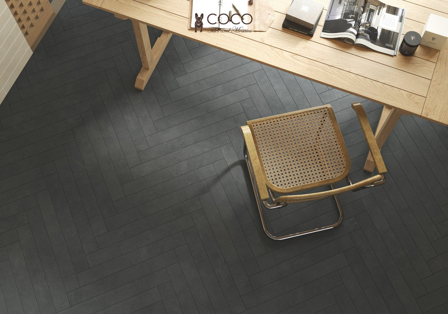 Driftboard Shore Series - Midnight Wave Matte 75x600mm Porcelain Tile