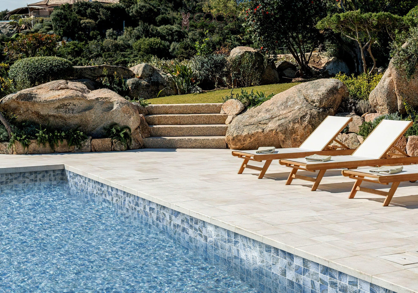 CoCo & Breezy Series - Greek Islands Gloss 97x97mm Porcelain Mosaic Pool Tile