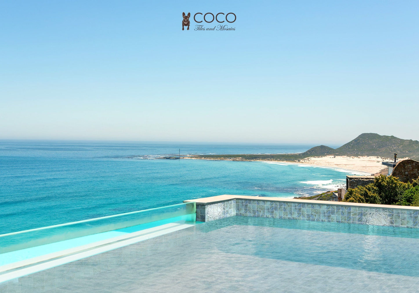 CoCo & Breezy Series - Blue Lagoon Gloss 97x97mm Porcelain Mosaic Pool Tile