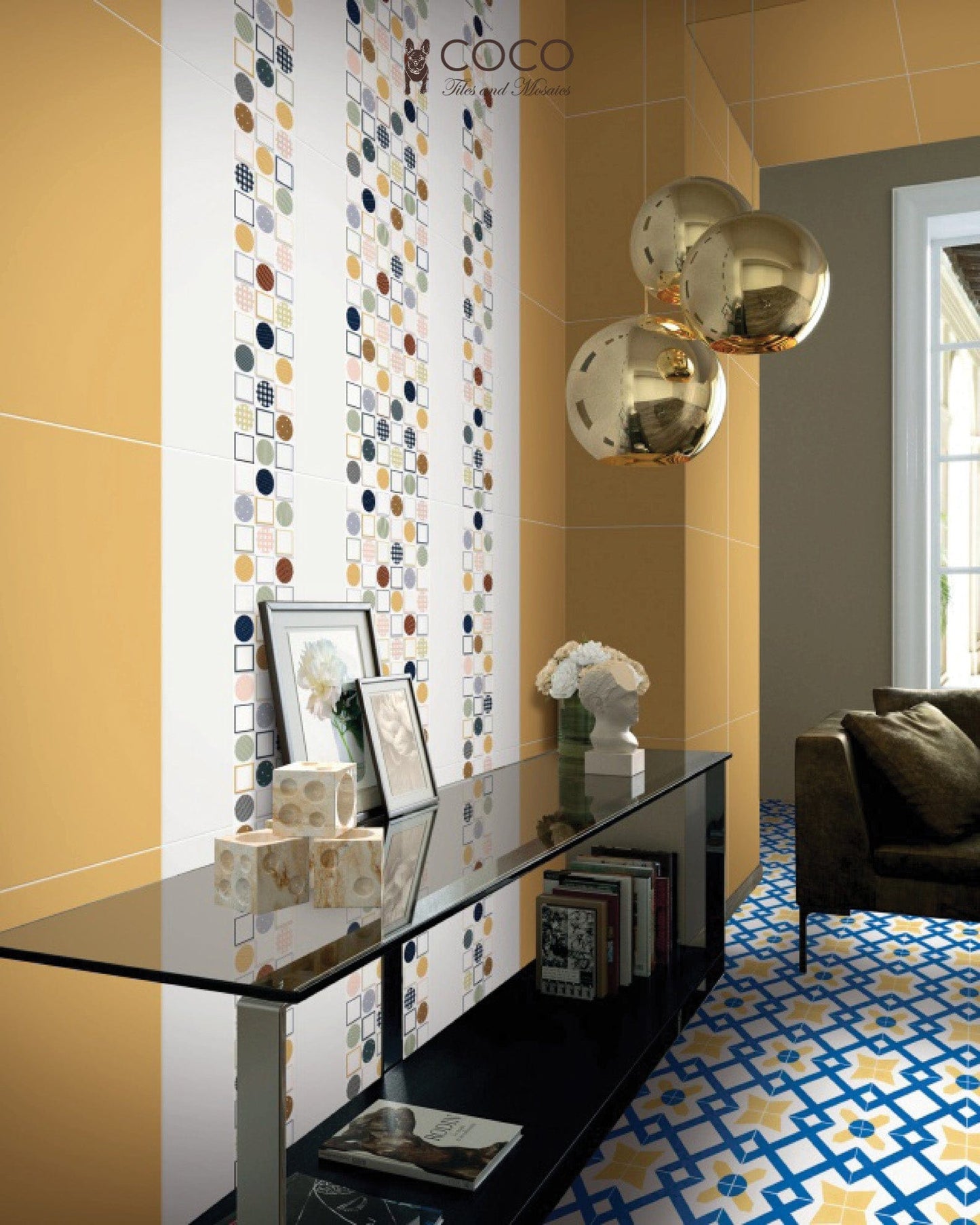 Geometry Bohemian Series - Milky Way Set 1 Satin 300x600mm Ceramic Tile