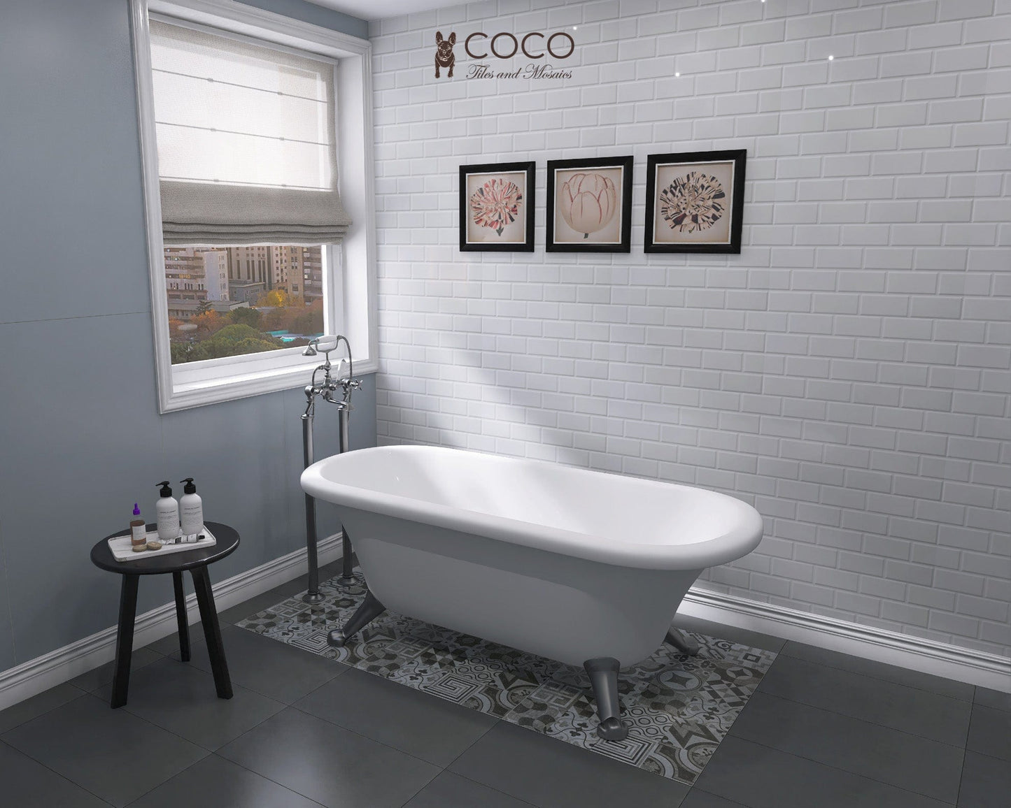 Minimalist Muse Series - Urban Sculpture Set 4 Gloss 300x600mm Ceramic Tile