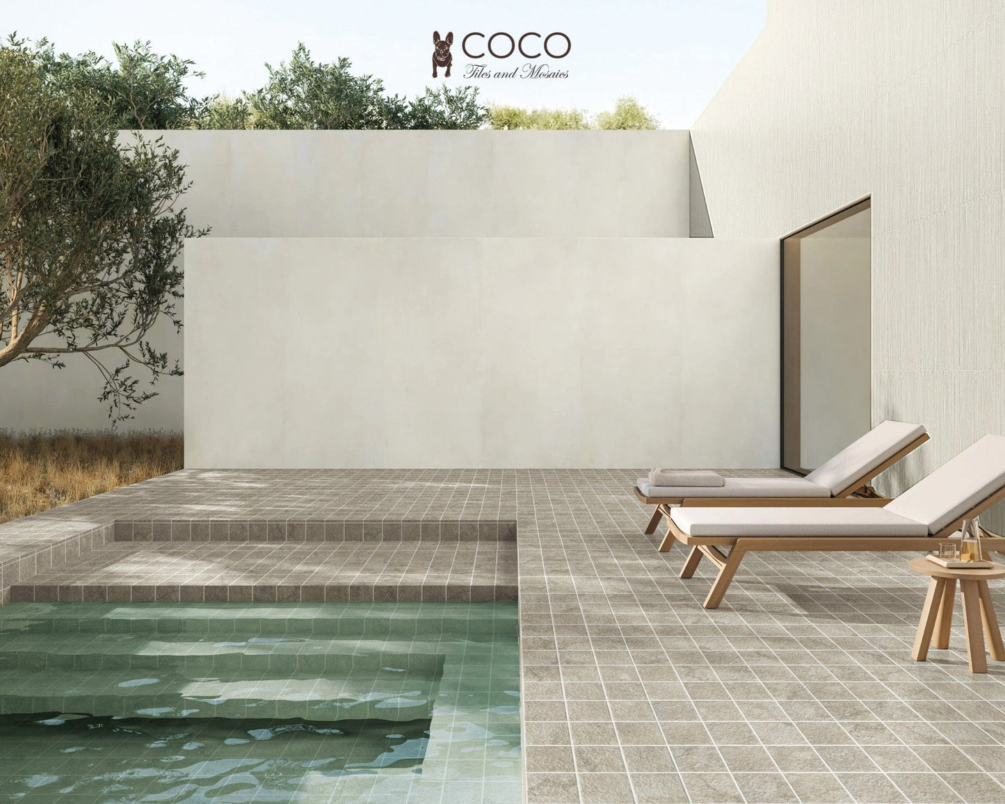 Hidden Gem Series - Chalk Naturale Matte 97x97mm Mosaic Tile