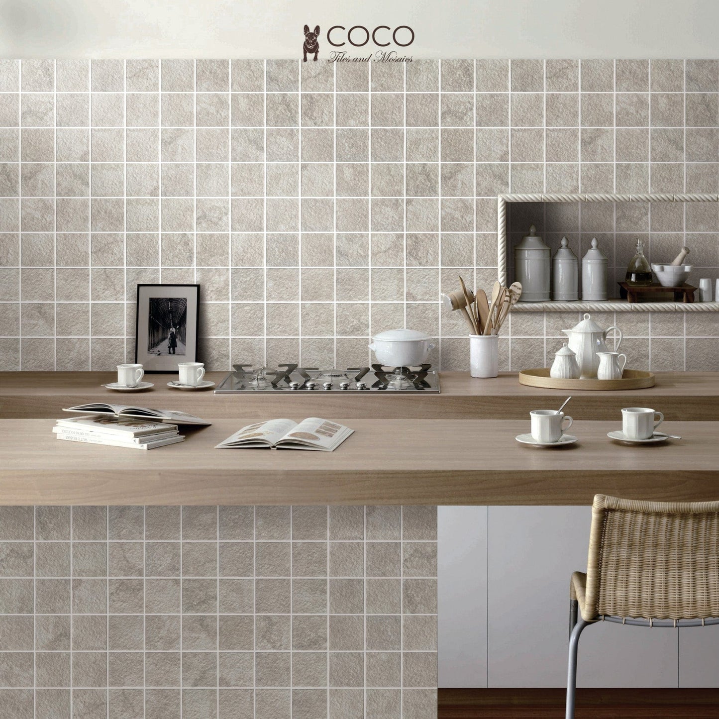 Hidden Gem Series - Chalk Naturale Matte 97x97mm Mosaic Tile