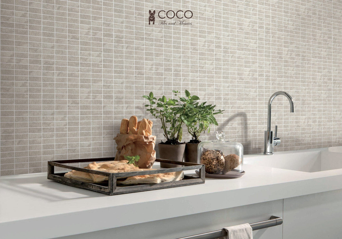 Hidden Gem Series - Chalk Naturale Stack Bond Matte 45x95mm Mosaic Tile