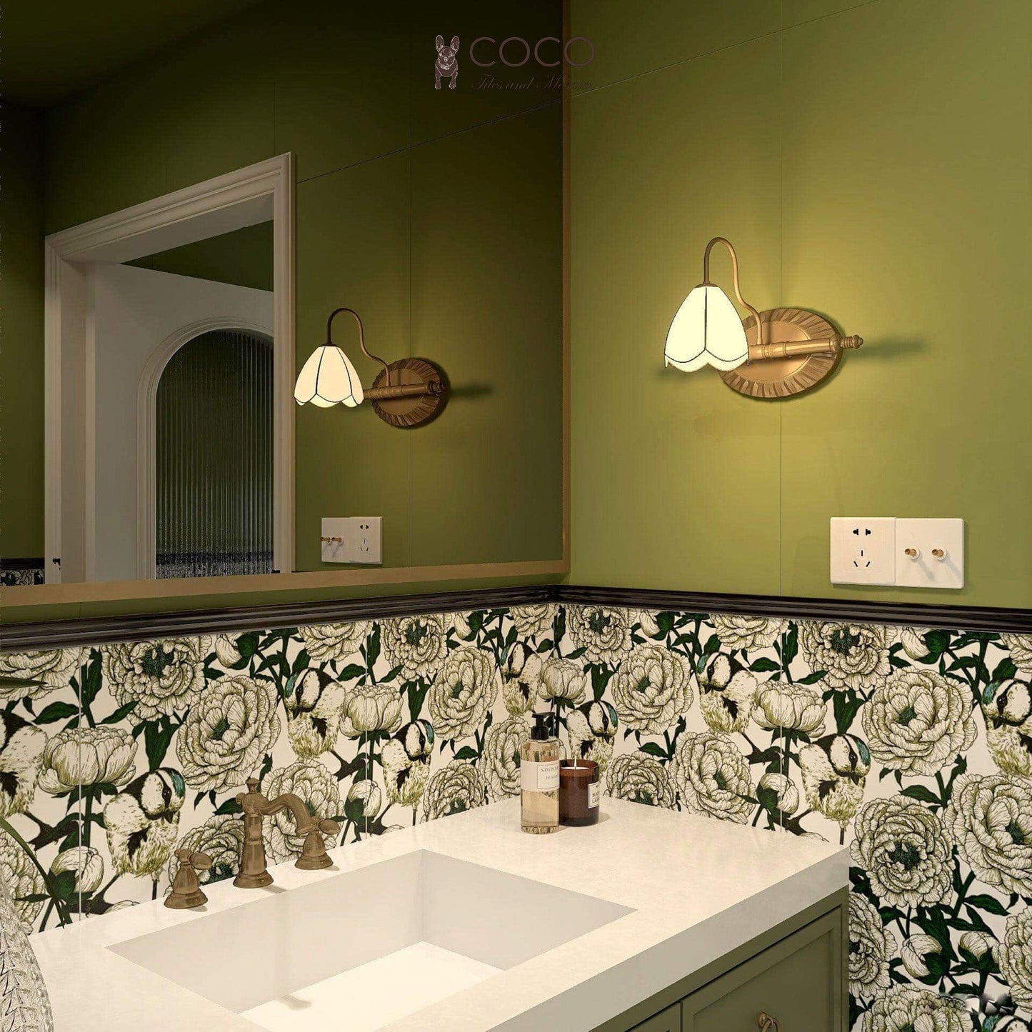 Bloom Series - Flora and Fauna Floribunda Rose Satin 400x800mm Ceramic Tile