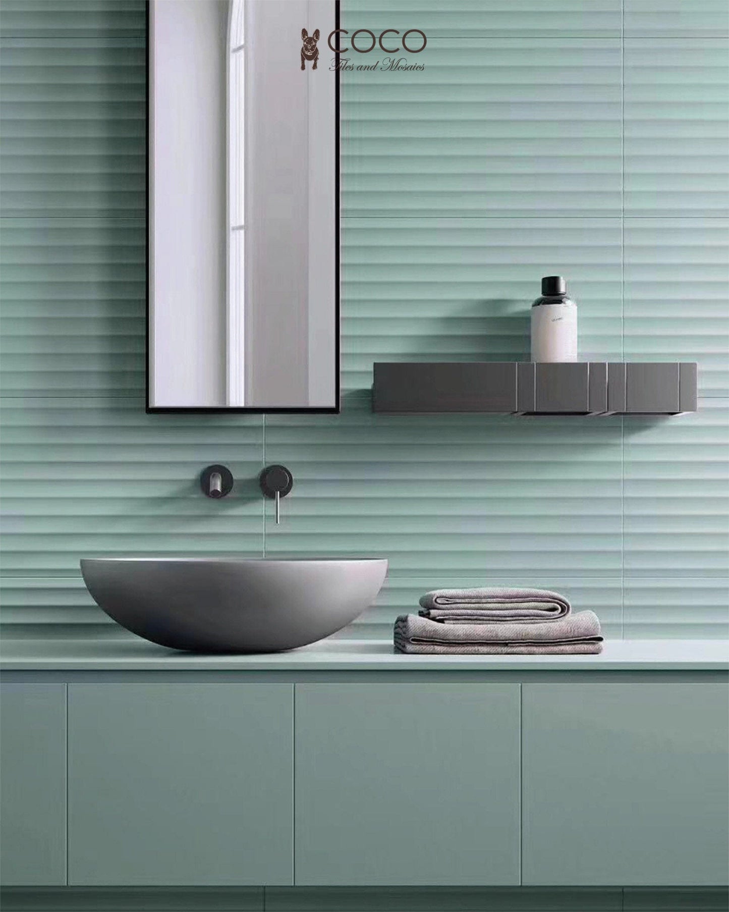 Lake Breeze Series - Emerald Satin 300x600mm Ceramic Tile