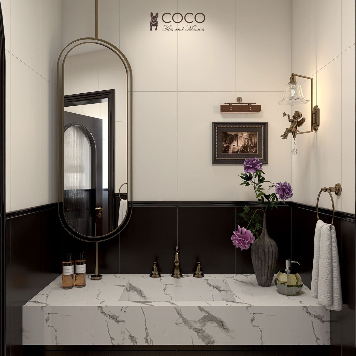 Earth Tone Colour Palette Series - Milk Snow Satin 300x600mm Ceramic Tile