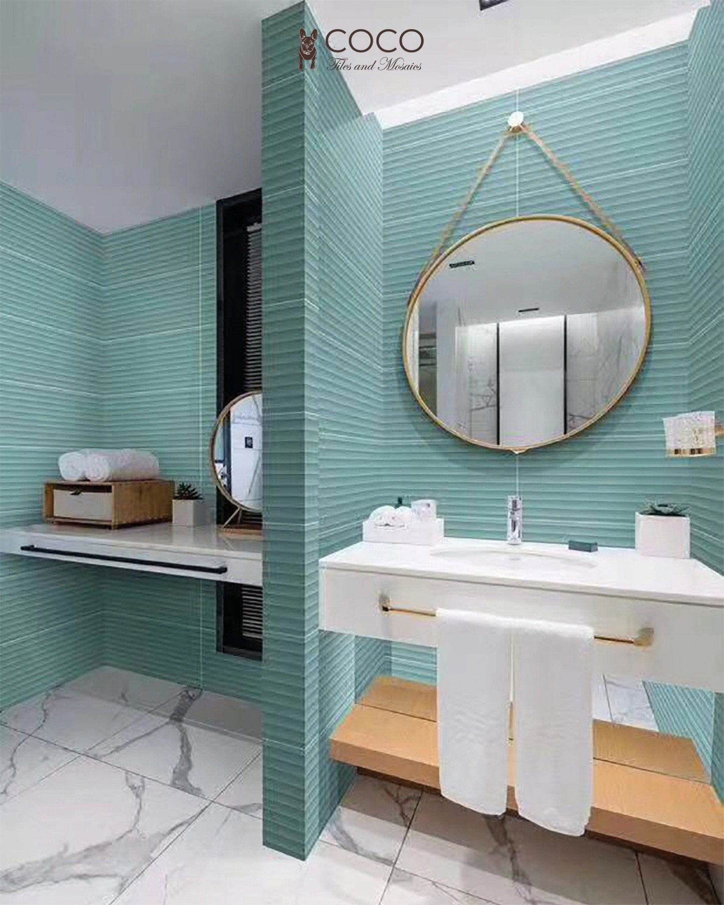 Lake Breeze Series - Emerald Satin 300x600mm Ceramic Tile