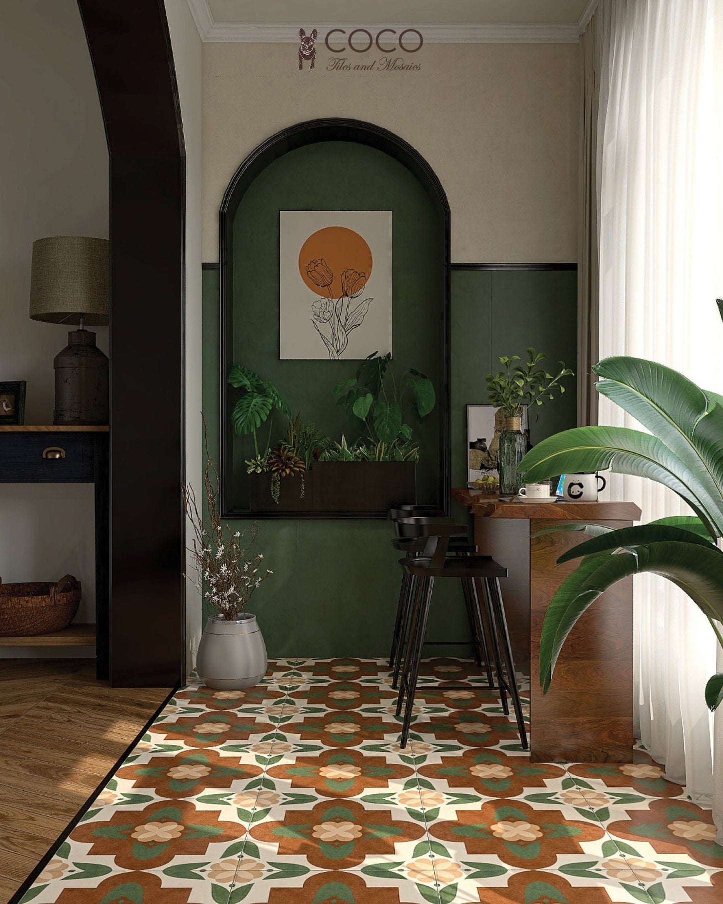 Metro Mod Series - Savannah Bloom Satin 400x400mm Porcelain Tile