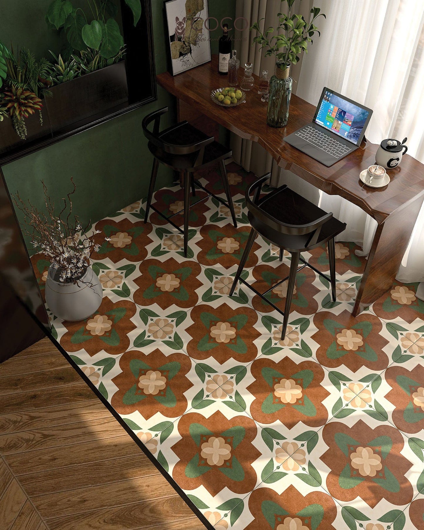 Metro Mod Series - Savannah Bloom Satin 400x400mm Porcelain Tile