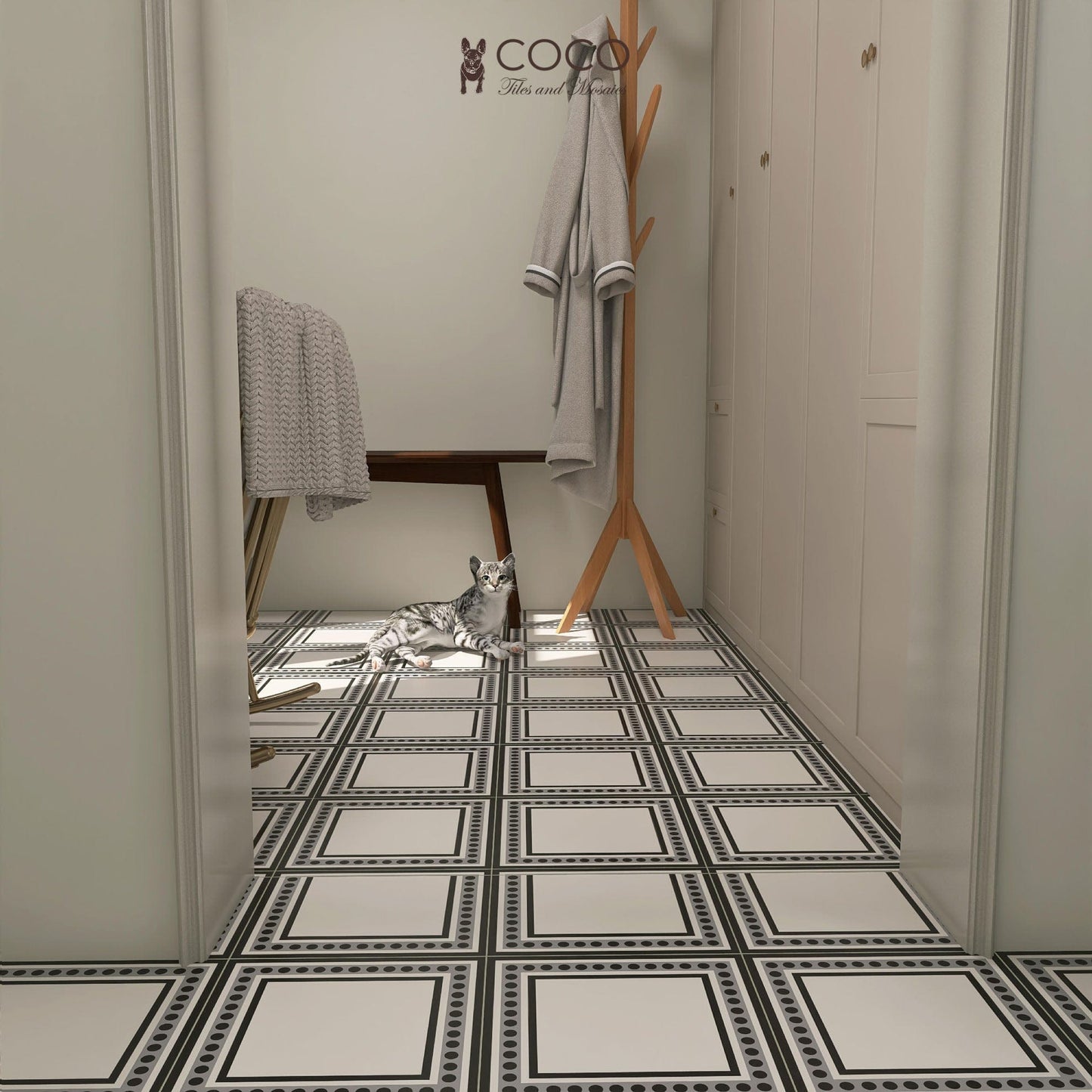 Modern Monochrome Series - Tuxedo Matte 300x300mm Porcelain Tile