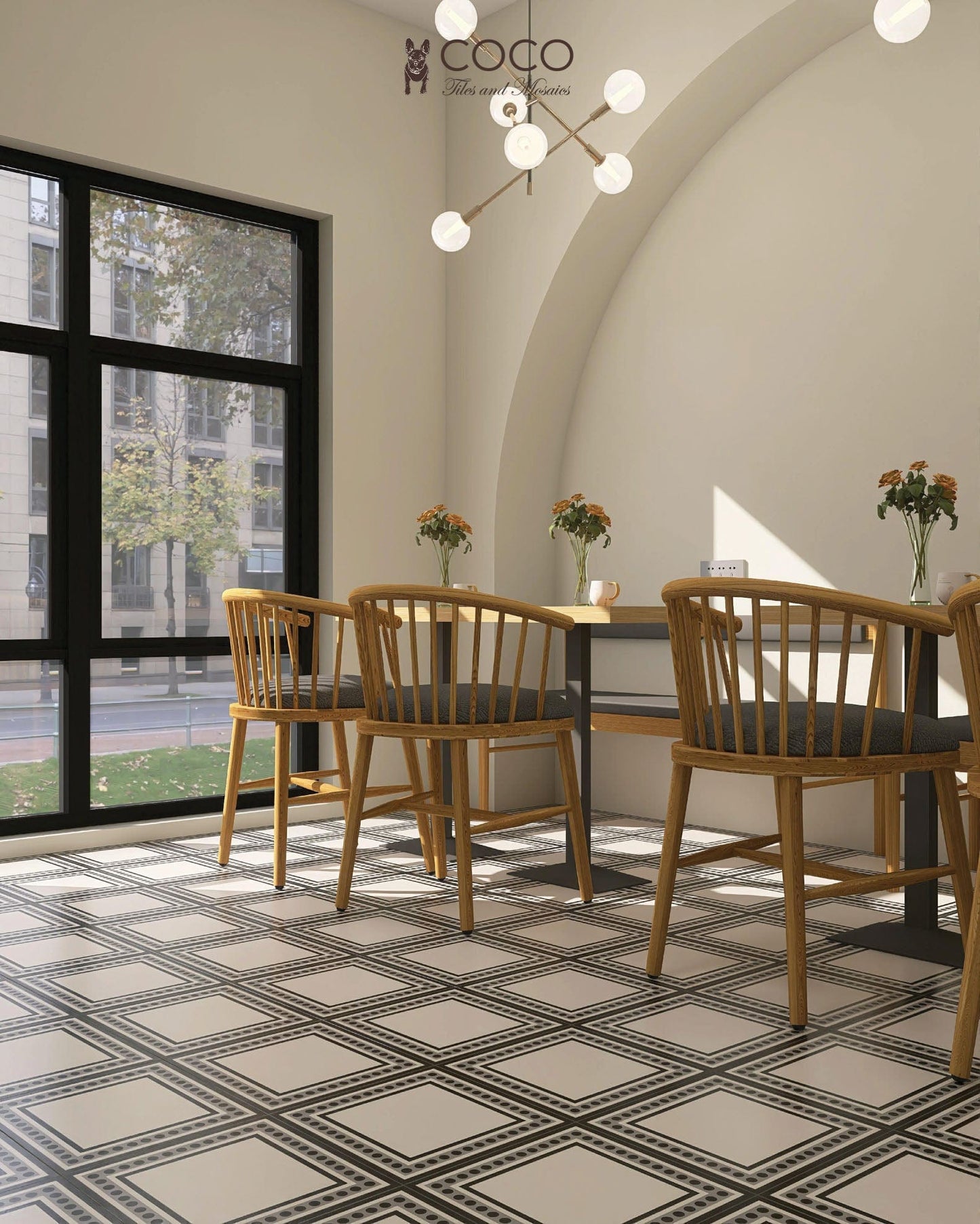 Modern Monochrome Series - Tuxedo Matte 300x300mm Porcelain Tile