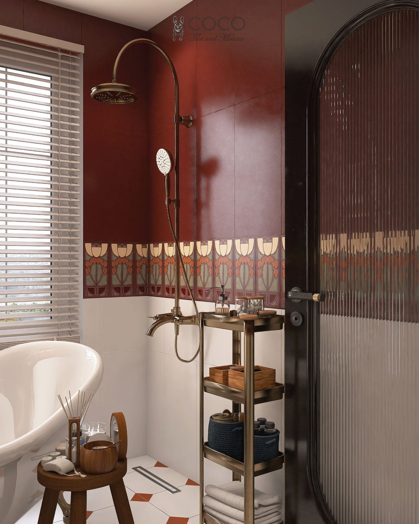 Geometry Bohemian Series - Rustic Edge Satin 300x300mm Ceramic Tile