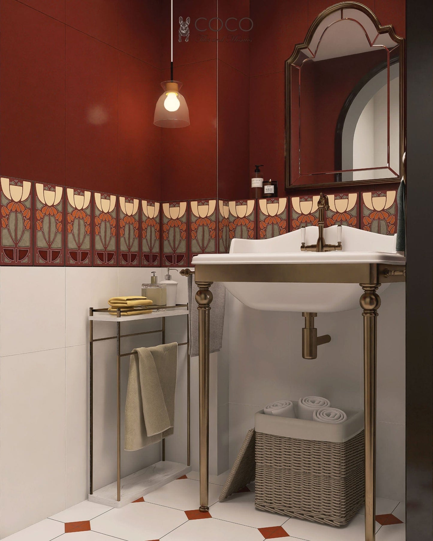 Geometry Bohemian Series - Rustic Edge Satin 300x300mm Ceramic Tile