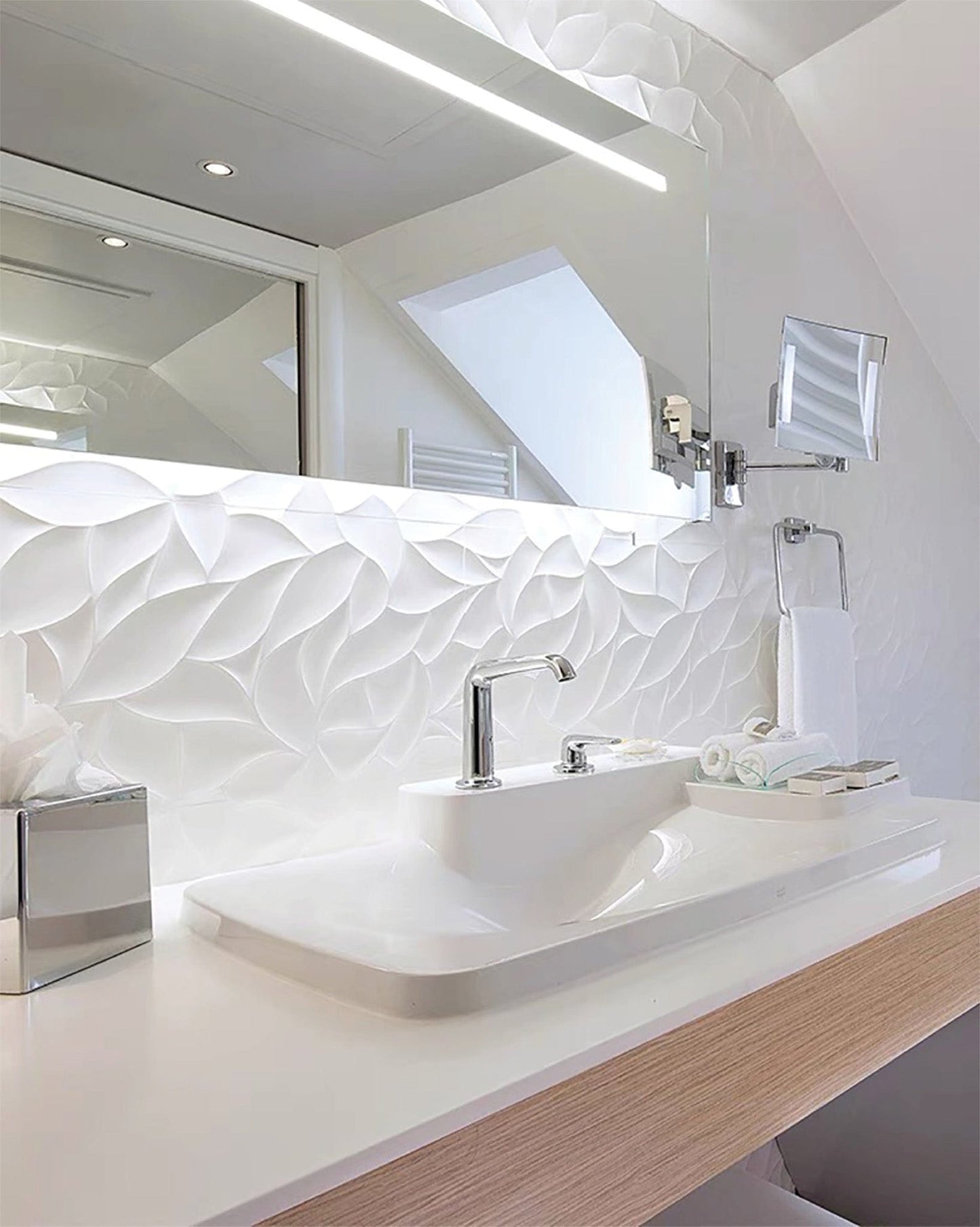 Minimalist Muse Series - Salt Plains White Satin 300x600mm Ceramic Tile