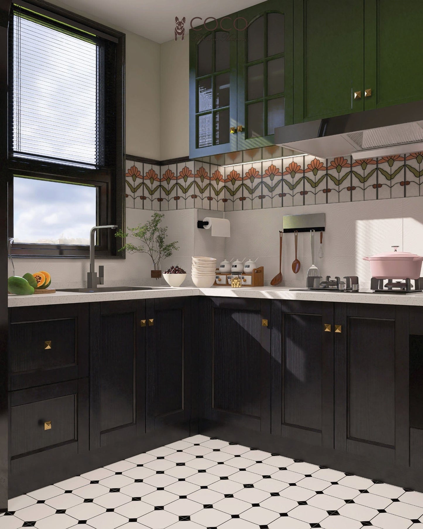 Mystery Lady Series - Innocent (Garden Party) 300x600mm Satin 3D Textured Ceramic Tile