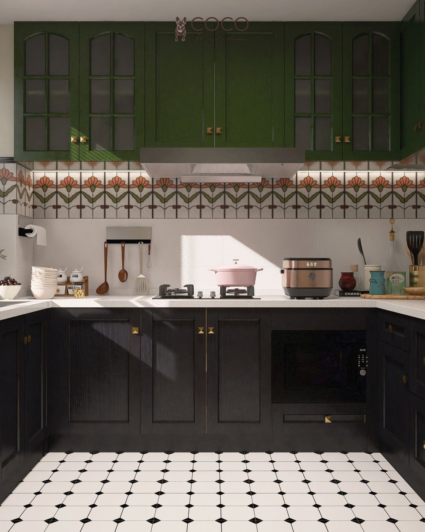 Mystery Lady Series - Innocent (Garden Party) 300x600mm Satin 3D Textured Ceramic Tile