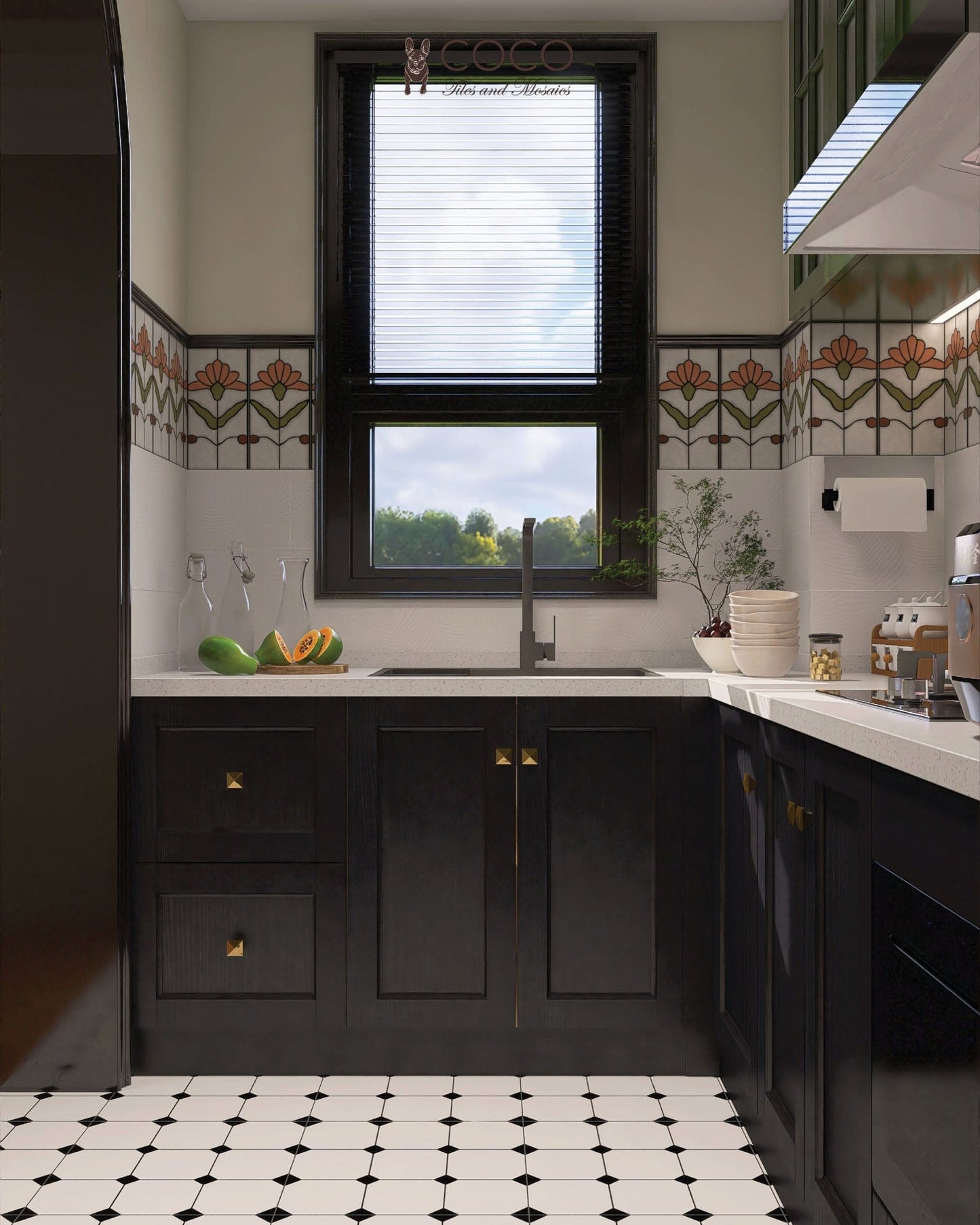 Mystery Lady Series - Innocent (Garden Party) 300x600mm Satin 3D Textured Ceramic Tile