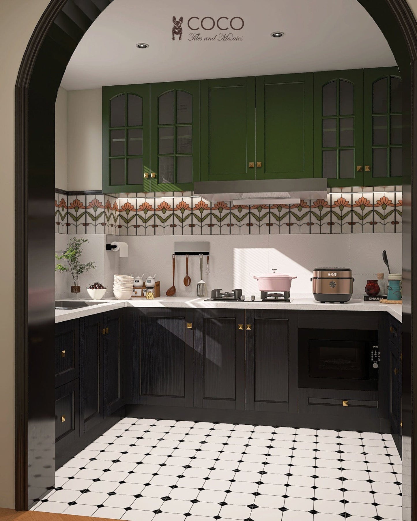 Mystery Lady Series - Innocent (Garden Party) 300x600mm Satin 3D Textured Ceramic Tile