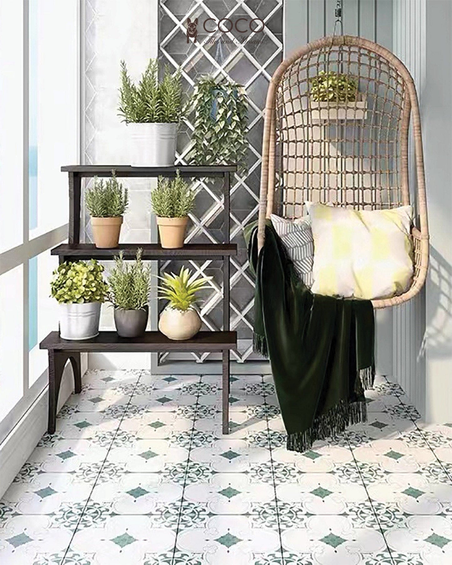 Forever Classic Series - Fairytale Green Satin 300x300mm Ceramic Tile