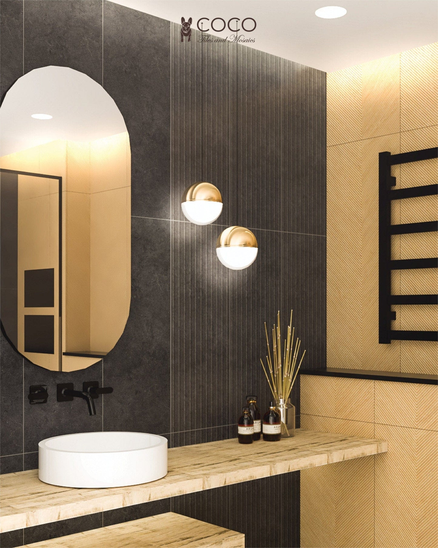 Zen Series - Dark Grey Matte 300x800mm Porcelain Tile