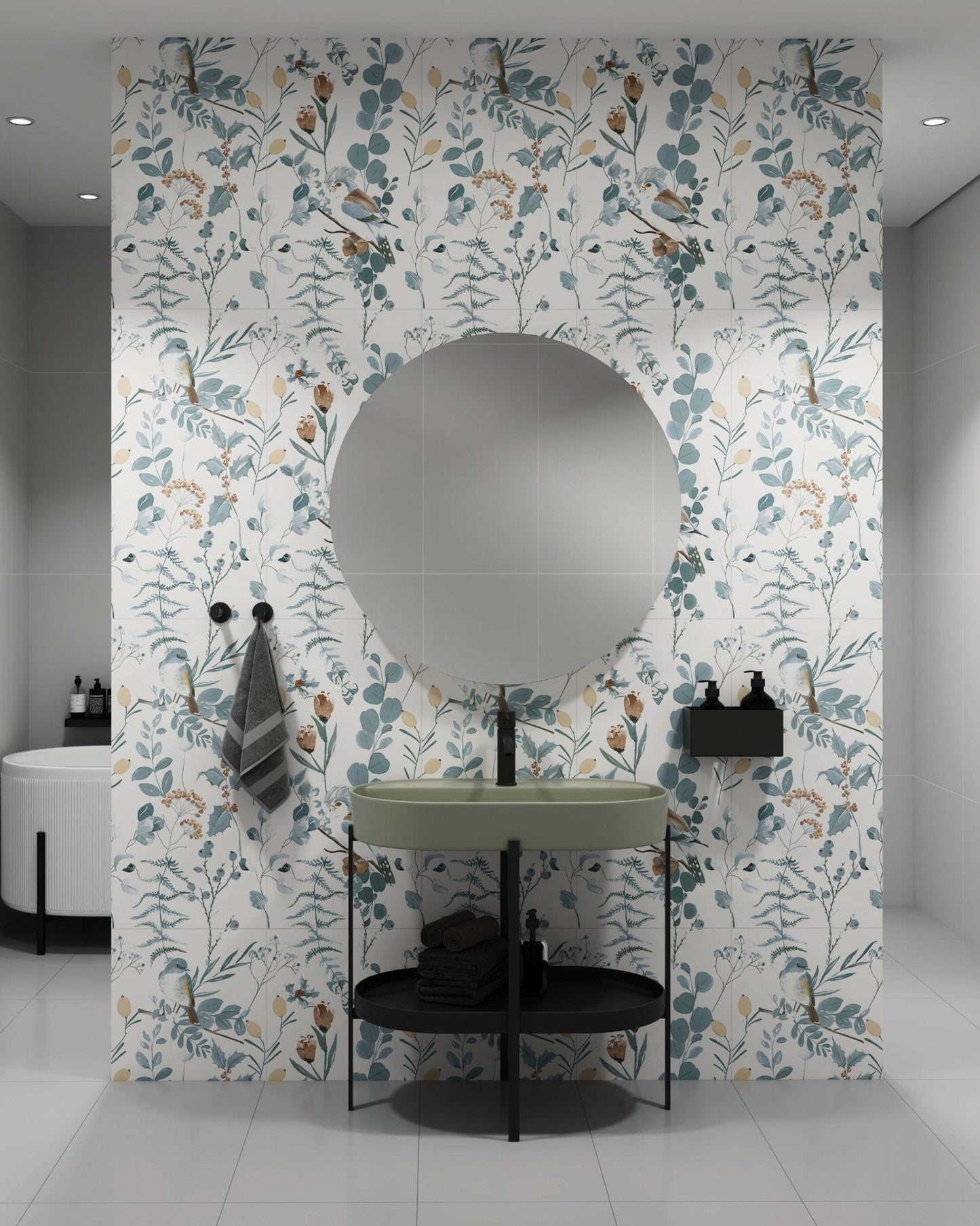 Coastal Colour Palette Series - Earth Tones Cloudy Night Satin 400x800mm Ceramic Tile