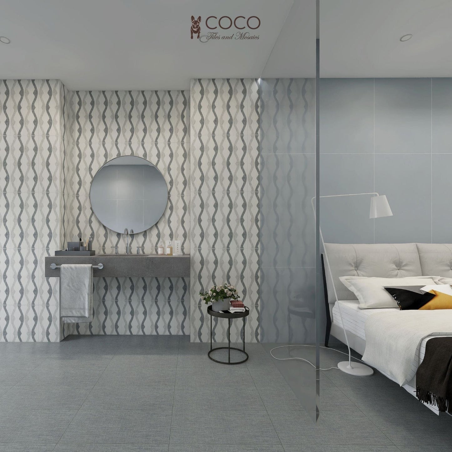 French Flax Series - Grey Satin 300x600mm Ceramic Tile