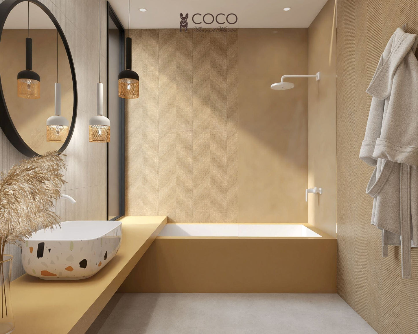 Forest Sunrise Series - Forest Rain Satin 400x1200mm Porcelain Tile