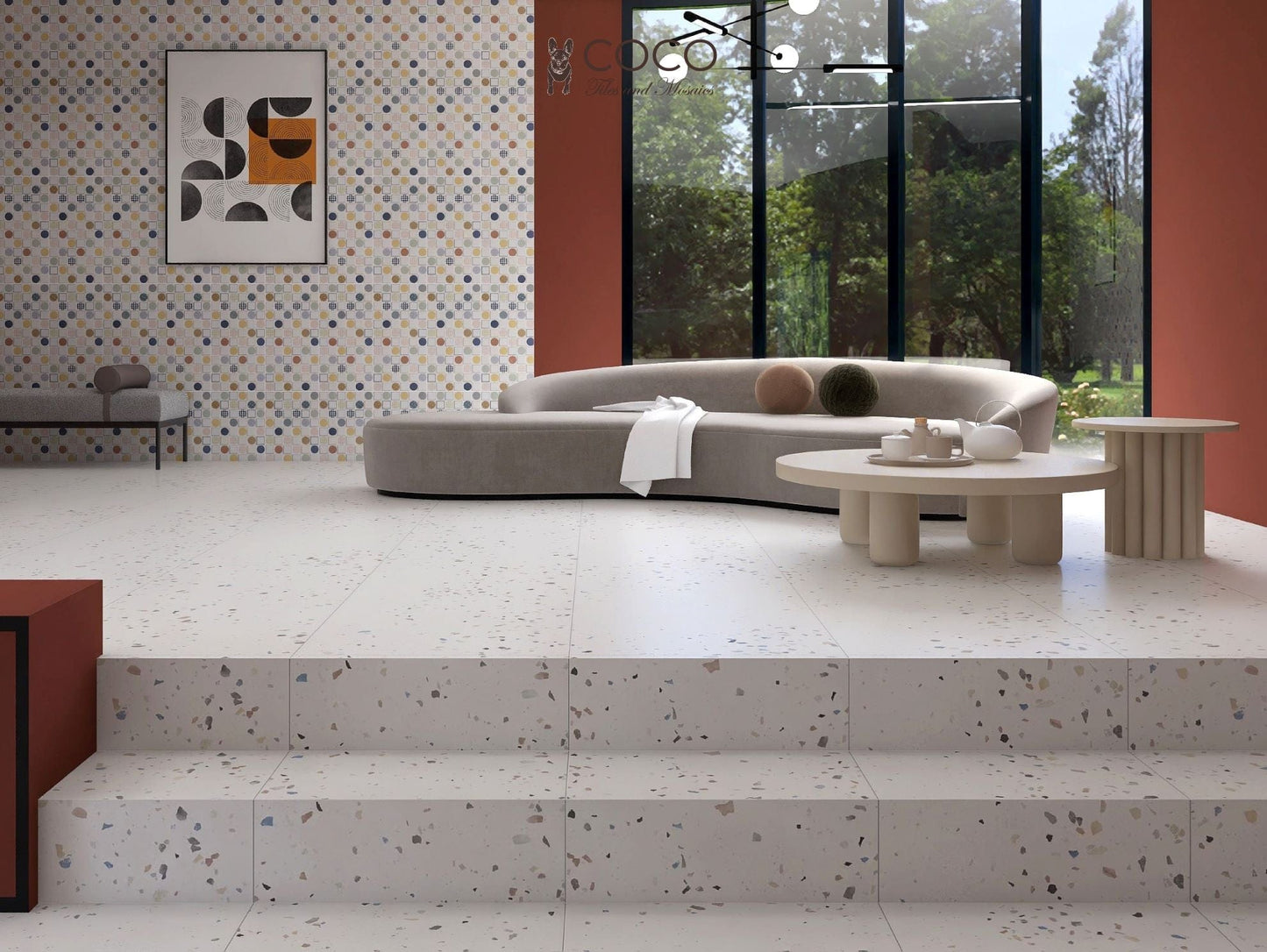 Geometry Bohemian Series - Milky Way Set 1 Satin 300x600mm Ceramic Tile