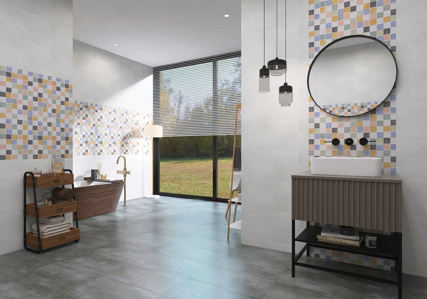 Landscape Series - Vittorio Smoke Satin 300x600mm Ceramic Tile