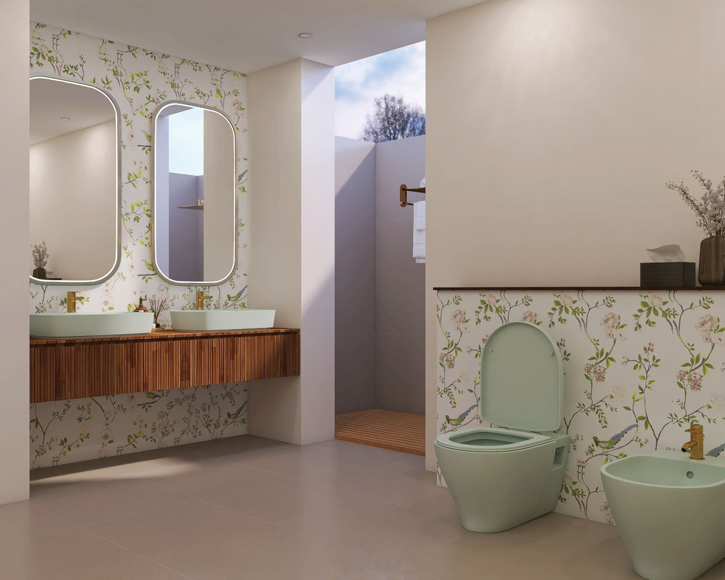 CoCo Starmoon Series - Hint of Rose Satin 600x1200mm Porcelain Tile