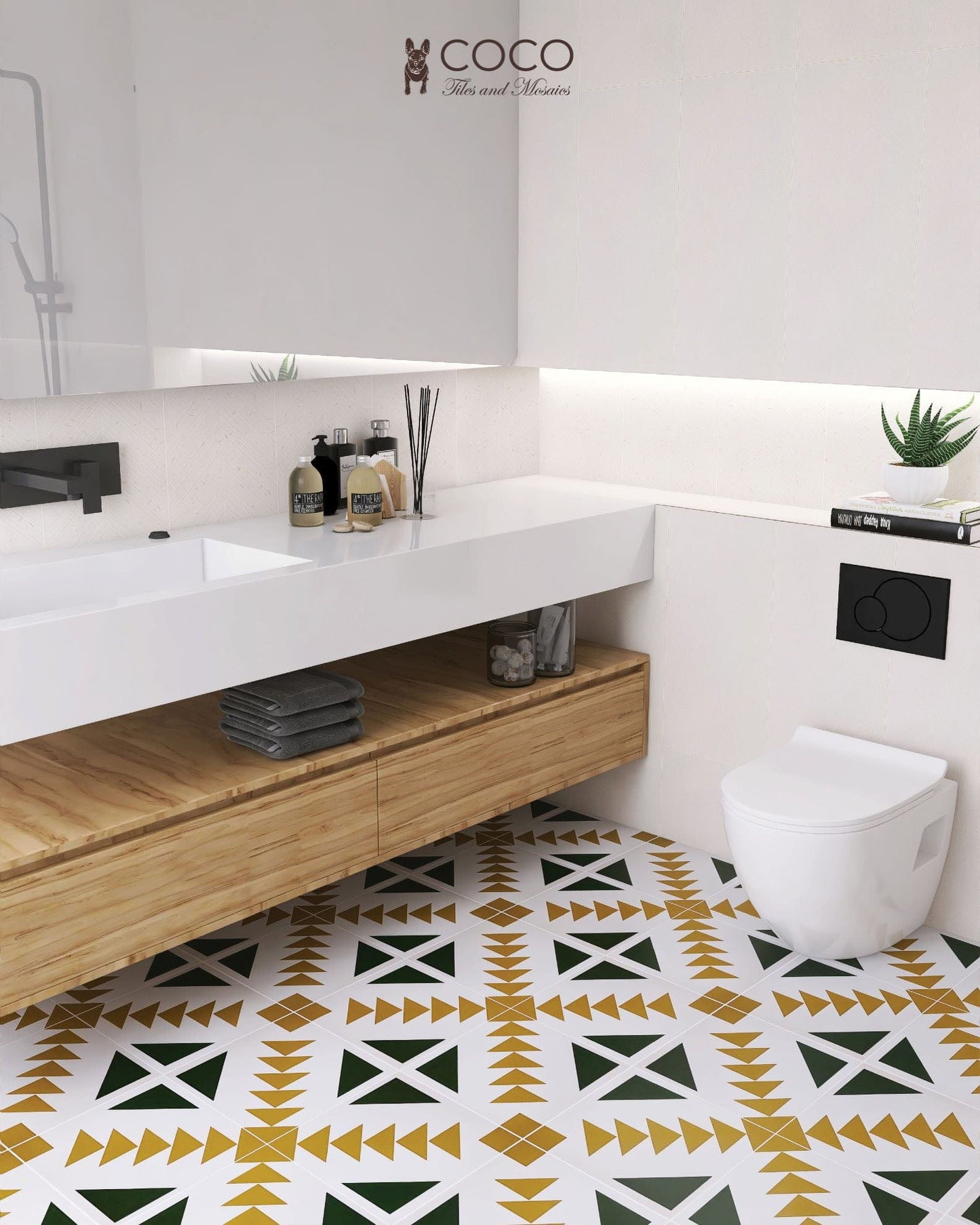Geometry Bohemian Series - Confidence Satin 300x300mm Ceramic Tile