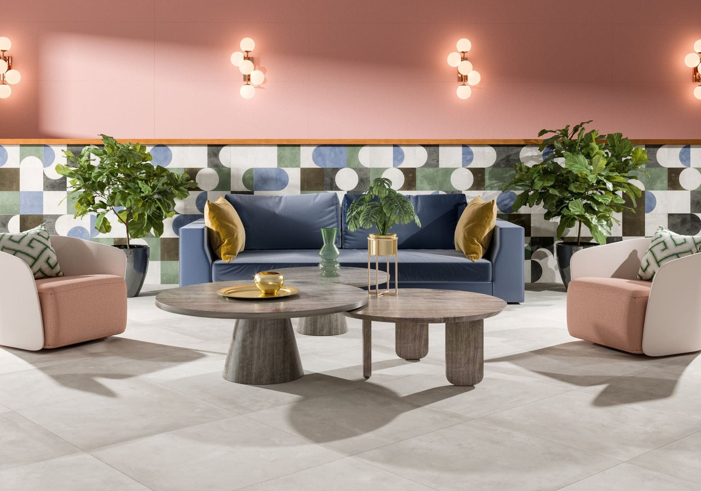 Blend Series - Geo Art Natural 592x592mm Porcelain Tile