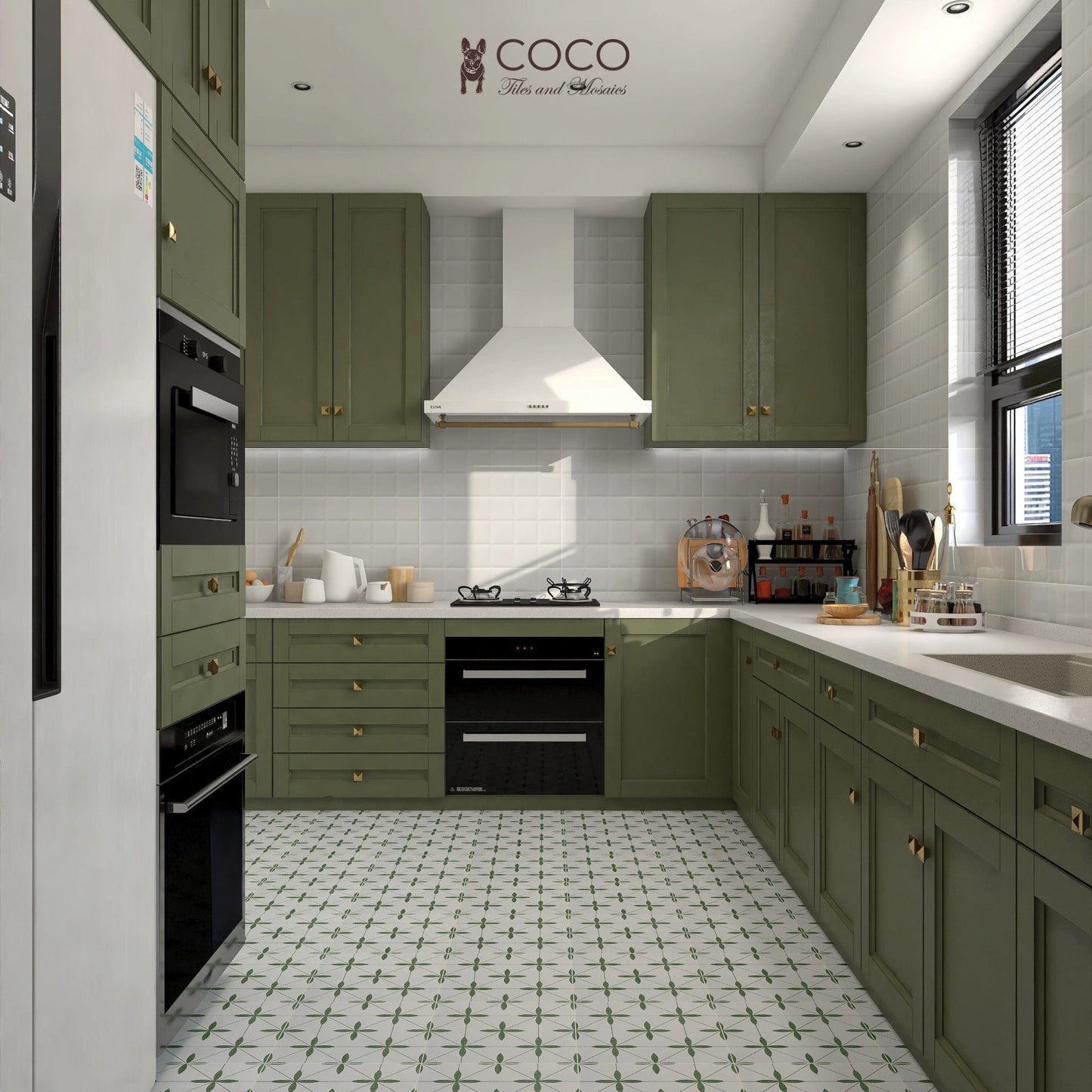 Retro Metro Series - Botanica Belle Satin 300x300mm Ceramic Tile