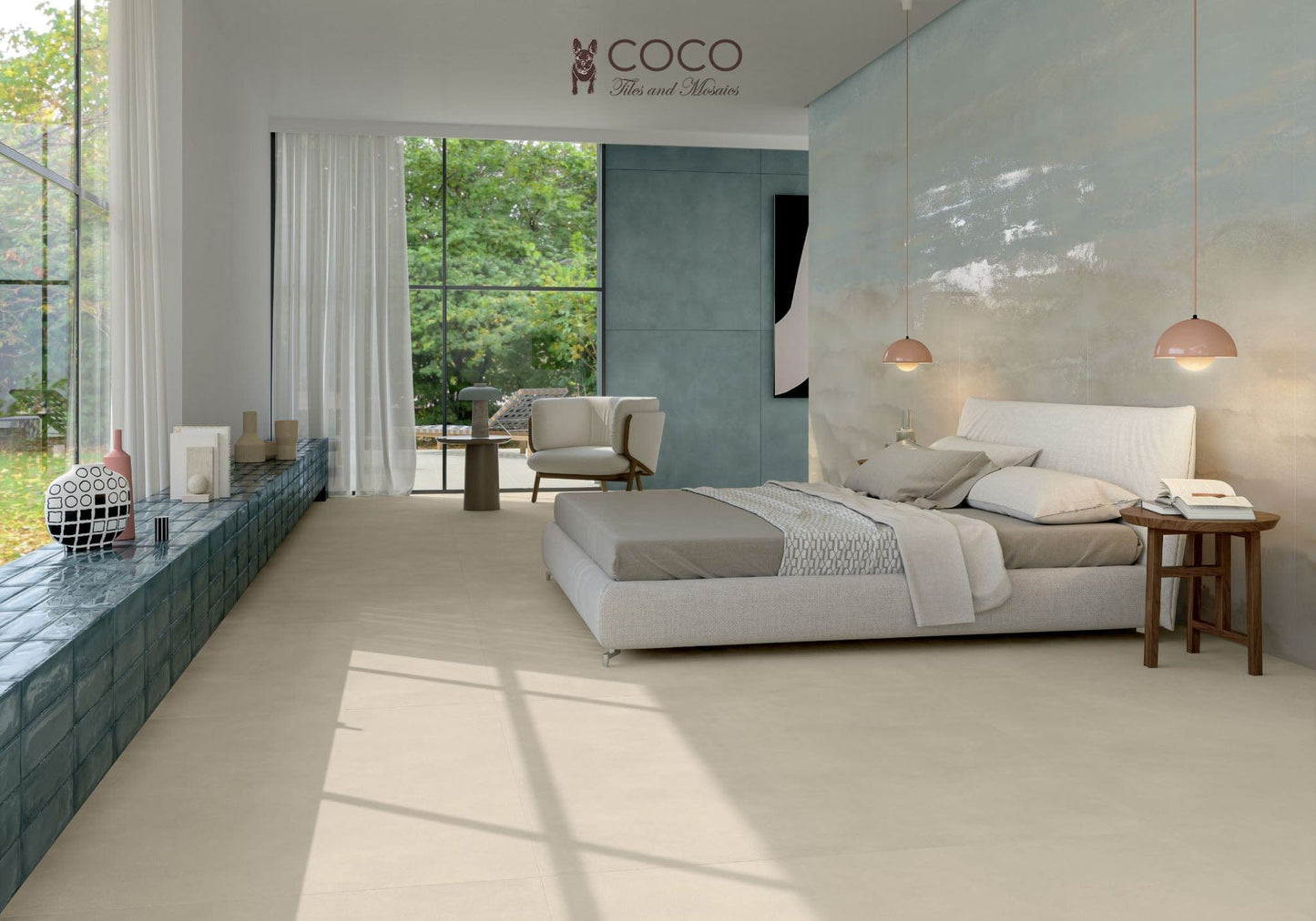 Lustroform Series - Ocean Sapphire Gloss 75x300mm Porcelain Tile