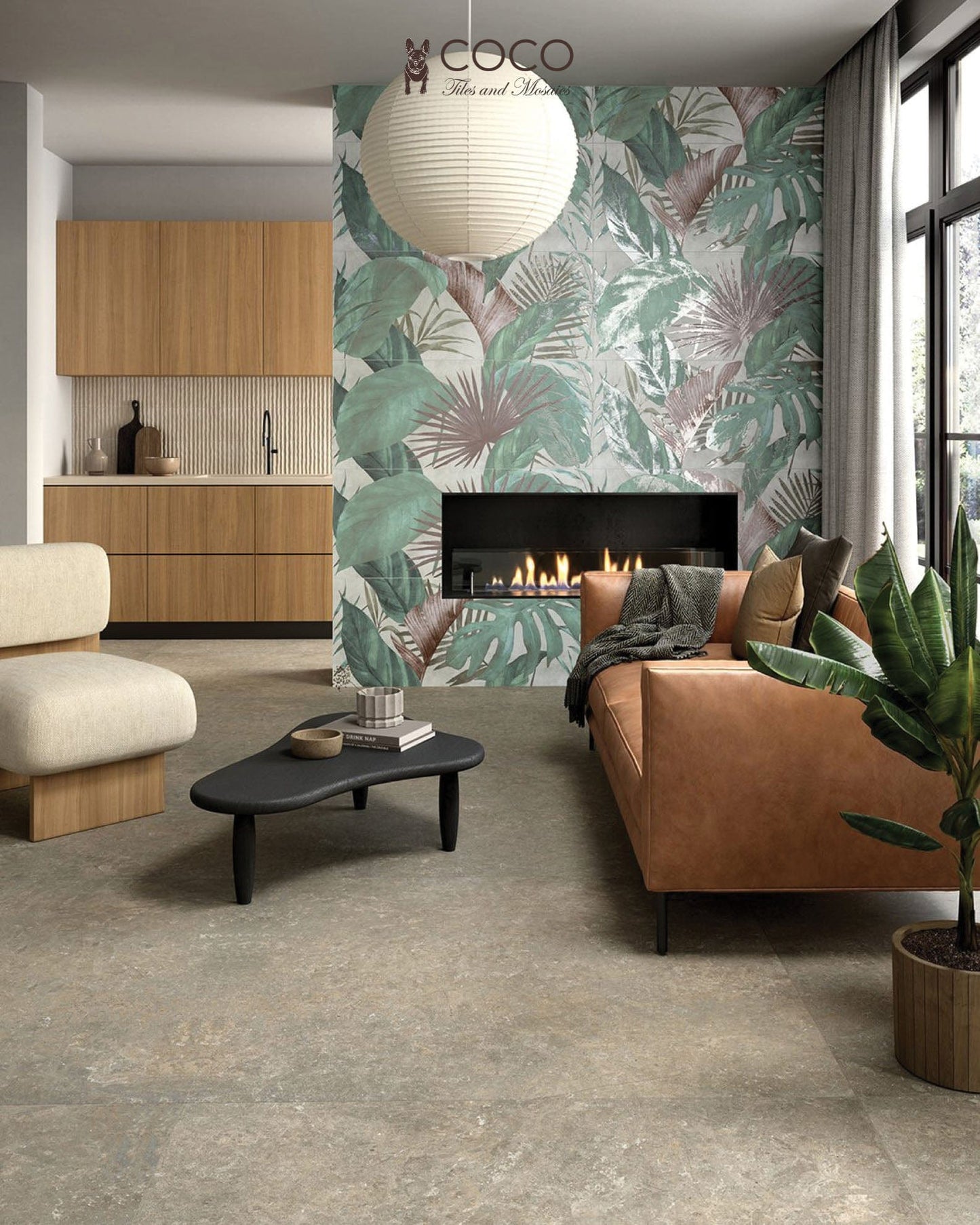 Wonderland Series - Wild Foliage Satin 500x1200mm Ceramic Tile